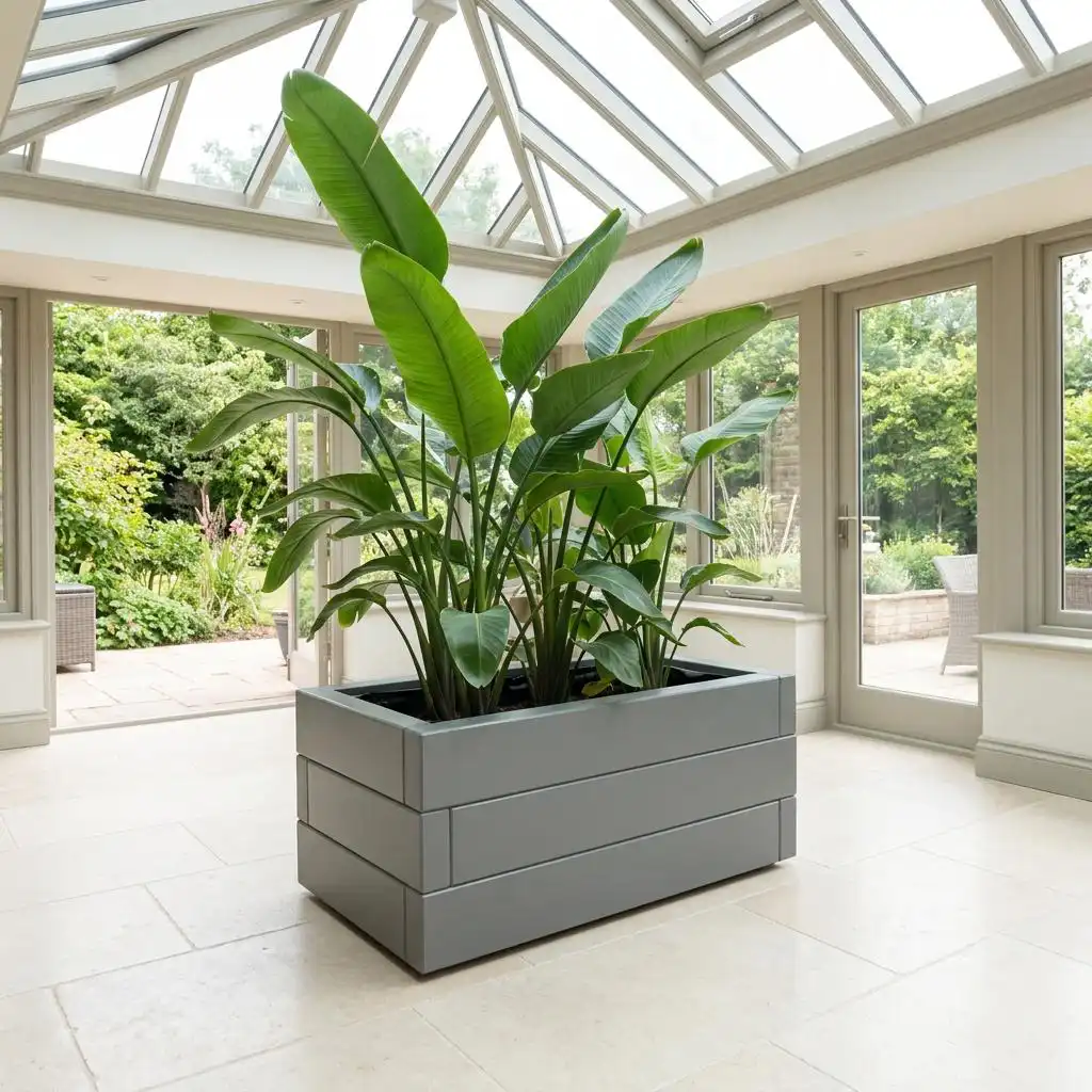 kingsbury-pewter-grey-trough-planter-orangery-bird-of-paradise-1789491475379.webp